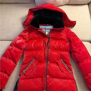 Woodpecker Red Hooded Puffer Jacket